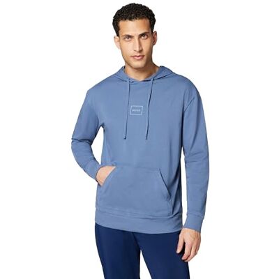 Hugo Boss Men's Laze Hoodie Lounge Sweatshirt, Open Blue 496, XXL Hugo Boss Men's Laze Hoodie Lounge Sweatshirt, Open Blue 496, XXL