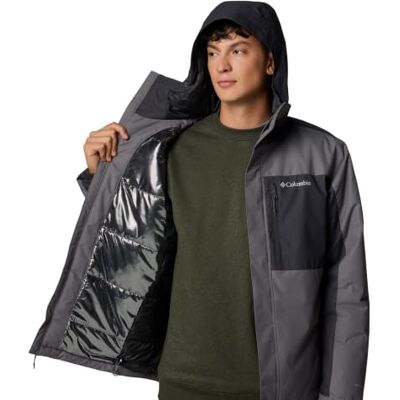 Columbia Men's Tipton Peak 3 Insulated Jacket, Winter Jacket, City Grey/Shark, Large Columbia Men's Tipton Peak 3 Insulated Jacket, Winter Jacket, City Grey/Shark, Large