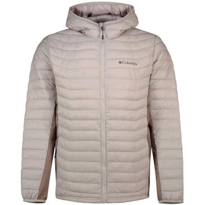 Columbia Men's Powder Pass Hybrid Hooded Jacket, Hooded Puffer Jacket, Flint Grey/Iron, Medium Columbia Men's Powder Pass Hybrid Hooded Jacket, Hooded Puffer Jacket, Flint Grey/Iron, Medium