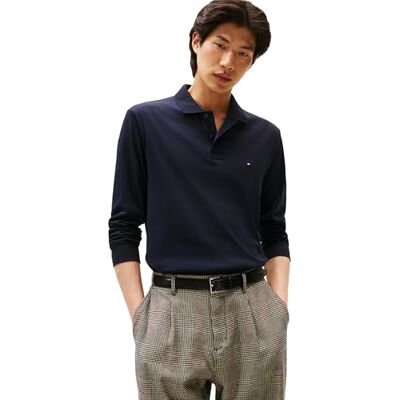 Tommy Hilfiger Men’s Long Sleeve Liquid Cotton Regular Fit Polo Shirt, Blue (Desert Sky), 3XL Tommy Hilfiger Men’s Long Sleeve Liquid Cotton Regular Fit Polo Shirt, Blue (Desert Sky), 3XL