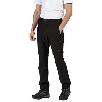 Regatta Highton Men's Zip-Off Active Stretch Walking Trousers Regular Length Black Regatta Highton Men's Zip-Off Active Stretch Walking Trousers Regular Length Black