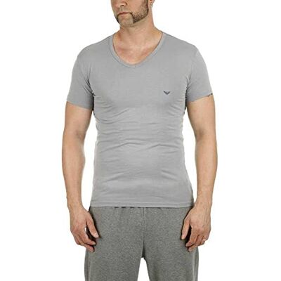 Emporio Armani Men's 111512cc717 Short Sleeve T-Shirt,Pack of 2,Multicoloured Mehrfarbig (GRIGIO/MARINE 13742),X-Large Emporio Armani Men's 111512cc717 Short Sleeve T-Shirt,Pack of 2,Multicoloured Mehrfarbig (GRIGIO/MARINE 13742),X-Large