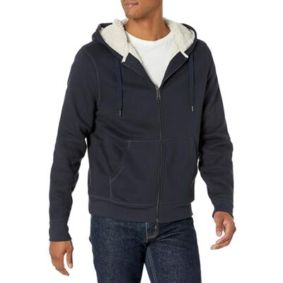 Amazon Essentials Men's Sherpa-Lined Full-Zip Fleece Hoodie, Navy, XL Amazon Essentials Men's Sherpa-Lined Full-Zip Fleece Hoodie, Navy, XL