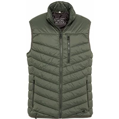camel active Men's Men's Waistcoat, Green, 50 camel active Men's Men's Waistcoat, Green, 50