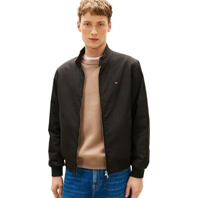Tommy Hilfiger Men’s Water Repellent Harrington Jacket, Black (Black), L Tommy Hilfiger Men’s Water Repellent Harrington Jacket, Black (Black), L