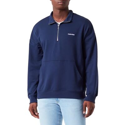 Calvin Klein Men Sweatshirt no Hood, Blue (Blue Shadow), M Calvin Klein Men Sweatshirt no Hood, Blue (Blue Shadow), M