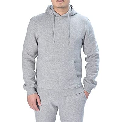M17 Mens Pullover Hoodie Casual Hooded Sweatshirt Hoody Top Jumper Classic Plain Jacket Long Sleeve with Pocket (M, Grey Marl) M17 Mens Pullover Hoodie Casual Hooded Sweatshirt Hoody Top Jumper Classic Plain Jacket Long Sleeve with Pocket (M, Grey Marl)