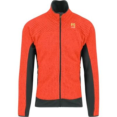 Karpos 2500493-024 ROCCHETTA FLEECE Sweatshirt Men's SPICY ORANGE/BLACK SAND Size 3XL Karpos 2500493-024 ROCCHETTA FLEECE Sweatshirt Men's SPICY ORANGE/BLACK SAND Size 3XL