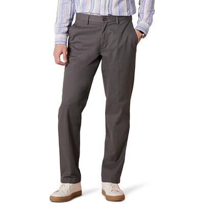 Amazon Essentials Men's Straight Fit Wrinkle-Resistant Flat-Front Casual Chino Trousers, Grey (Grey), 32W / 28L Amazon Essentials Men's Straight Fit Wrinkle-Resistant Flat-Front Casual Chino Trousers, Grey (Grey), 32W / 28L