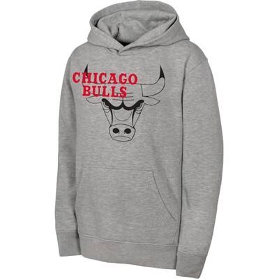 NBA Mens Fleece Hoodie, Heather Grey, M EU NBA Mens Fleece Hoodie, Heather Grey, M EU