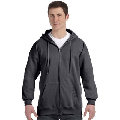 Hanes Men's Full Zip Ultimate Heavyweight Fleece Hoodie, Charcoal Heather, Large Hanes Men's Full Zip Ultimate Heavyweight Fleece Hoodie, Charcoal Heather, Large