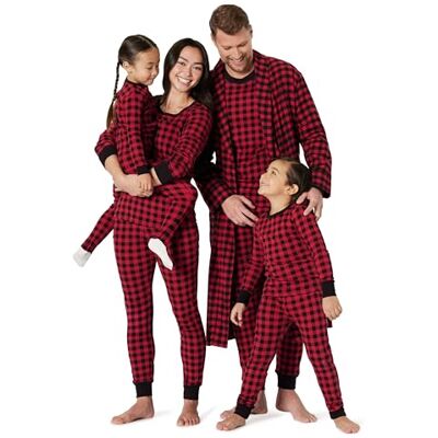 Amazon Essentials Men's Matching Holiday Family Pyjama Sets, Classic Buffalo Check, XS Amazon Essentials Men's Matching Holiday Family Pyjama Sets, Classic Buffalo Check, XS