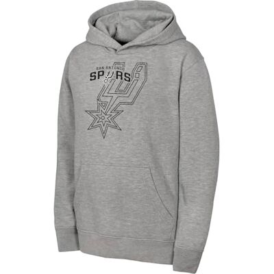 NBA Mens Fleece Hoodie, Heather Grey, XS EU NBA Mens Fleece Hoodie, Heather Grey, XS EU