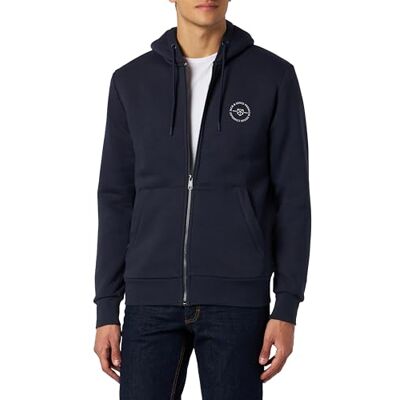 JACK & JONES Men's Jprblushield Teddy Sweat Zip Sg Sn Sweatshirt Jacket, blue, M JACK & JONES Men's Jprblushield Teddy Sweat Zip Sg Sn Sweatshirt Jacket, blue, M
