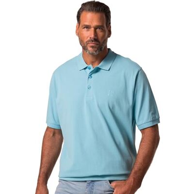 JP 1880 Men's Large Sizes Plus Sizes Menswear L-8XL JP1880 Polo Shirt, Belly Fit, Basic, Half Sleeve, Piqué, XXL to 10XL, 712617, Light Blue, 8XL JP 1880 Men's Large Sizes Plus Sizes Menswear L-8XL JP1880 Polo Shirt, Belly Fit, Basic, Half Sleeve, Piqué, XXL to 10XL, 712617, Light Blue, 8XL