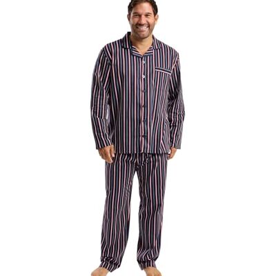 West Ridge Men’s Hebden Classic Brushed Cotton Piped Pyjama Set Soft & Cosy Button Down Top & PJ Pants With Fly West Ridge Men’s Hebden Classic Brushed Cotton Piped Pyjama Set Soft & Cosy Button Down Top & PJ Pants With Fly