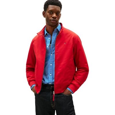 Tommy Hilfiger Men’s Water Repellent Harrington Jacket, Red (Medium Red), XXL Tommy Hilfiger Men’s Water Repellent Harrington Jacket, Red (Medium Red), XXL