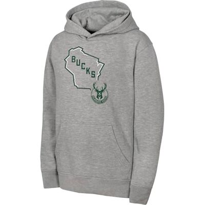 NBA Mens Fleece Hoodie, Heather Grey, 3XL EU NBA Mens Fleece Hoodie, Heather Grey, 3XL EU