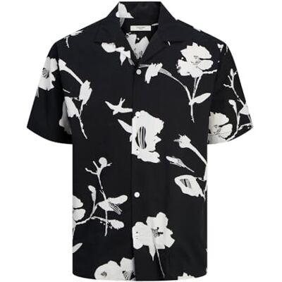 JACK & JONES JPRBLAPALMA Resort Shirt S/S SN, Black Onyx/Fit: Relaxed fit, S JACK & JONES JPRBLAPALMA Resort Shirt S/S SN, Black Onyx/Fit: Relaxed fit, S
