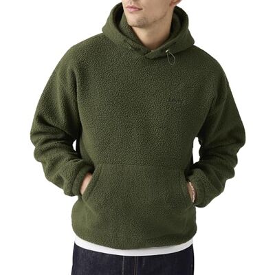Levi's Men's Cozy Up Hoodie, Green (Duffel Bag), S Levi's Men's Cozy Up Hoodie, Green (Duffel Bag), S