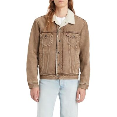 Levi's Men's Type 3 Sherpa Trucker Denim Jacket, Breakfast Sandwich, XS Levi's Men's Type 3 Sherpa Trucker Denim Jacket, Breakfast Sandwich, XS