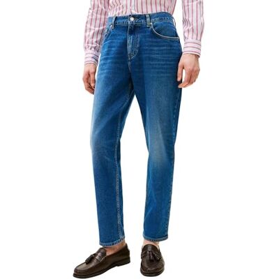 Tommy Hilfiger Men's Tapered Harlem Mid Rise Jeans, Blue (Bronson Indigo), 34W/30L Tommy Hilfiger Men's Tapered Harlem Mid Rise Jeans, Blue (Bronson Indigo), 34W/30L