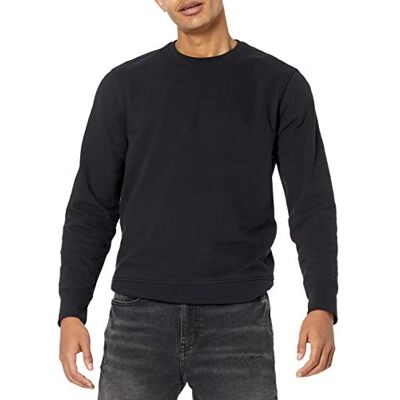 Amazon Essentials Men's Long-Sleeve Lightweight Fleece French Terry Crewneck Sweatshirt, Black, X-Small Amazon Essentials Men's Long-Sleeve Lightweight Fleece French Terry Crewneck Sweatshirt, Black, X-Small