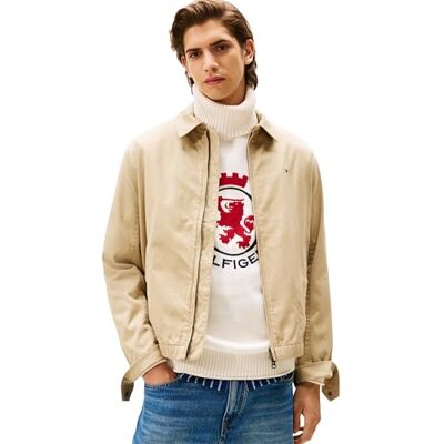Tommy Hilfiger Men’s Classic Ivy Transitional Jacket with Zip, Beige (Surplus Khaki), XL Tommy Hilfiger Men’s Classic Ivy Transitional Jacket with Zip, Beige (Surplus Khaki), XL
