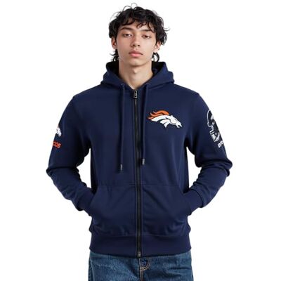 Pro Standard Mens NFL Chicago Bears Classic Chenille Full Zip Hoodie Midnight Navy Xl Pro Standard Mens NFL Chicago Bears Classic Chenille Full Zip Hoodie Midnight Navy Xl