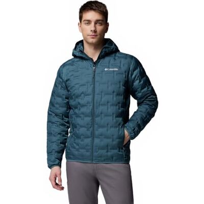 Columbia Men's Delta Ridge 2 Down Hooded Jacket, Hooded Puffer Down Jacket, Everblue, XXL Columbia Men's Delta Ridge 2 Down Hooded Jacket, Hooded Puffer Down Jacket, Everblue, XXL