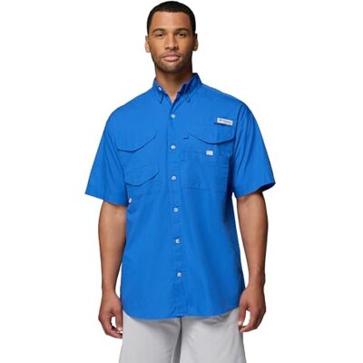Columbia Bonehead-Men's Short Sleeve Shirt, Vivid Blue, XXS Columbia Bonehead-Men's Short Sleeve Shirt, Vivid Blue, XXS