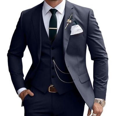 Lanshion Men's 3 Piece Suits for Men Business Suit Pants Set Lanshion Men's 3 Piece Suits for Men Business Suit Pants Set
