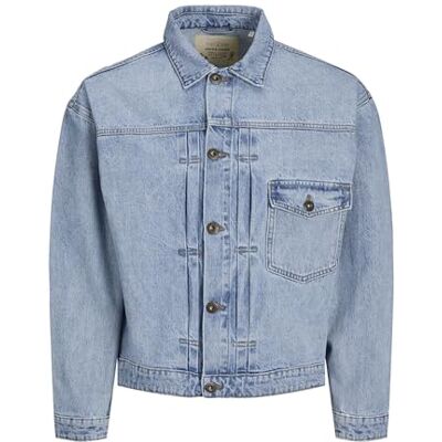 JACK & JONES JACK&JONES Men's JJIBRENT JJACKET AM 453 Denim Jacket, Blue Denim, L, Blue Denim, L JACK & JONES JACK&JONES Men's JJIBRENT JJACKET AM 453 Denim Jacket, Blue Denim, L, Blue Denim, L