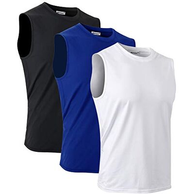 MeetHoo Men’s Tank Top, Sleeveless T Shirt Vest Tops Quick-Dry Sweatproof Sports Undershirt for Running Fitness Gym MeetHoo Men’s Tank Top, Sleeveless T Shirt Vest Tops Quick-Dry Sweatproof Sports Undershirt for Running Fitness Gym
