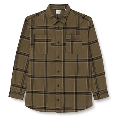 JACK & JONES Men's Jcospace Logan Flannel Overshirt Ls Pls Casual Shirt, Black, 2XL JACK & JONES Men's Jcospace Logan Flannel Overshirt Ls Pls Casual Shirt, Black, 2XL