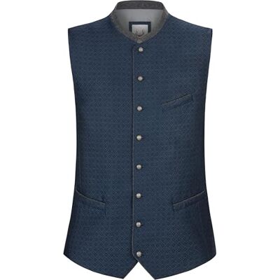 Bergfeuer Men's Trachtenweste Romeo Traditional Waistcoat, Blue, 46 Bergfeuer Men's Trachtenweste Romeo Traditional Waistcoat, Blue, 46