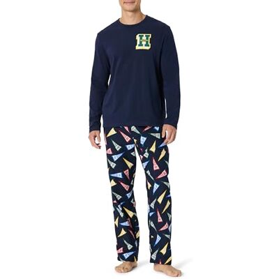 Amazon Essentials Harry Potter DC Comics Looney Tunes Men's Flannel Pyjama Sleep Sets, Hogwarts Pennants, S Amazon Essentials Harry Potter DC Comics Looney Tunes Men's Flannel Pyjama Sleep Sets, Hogwarts Pennants, S
