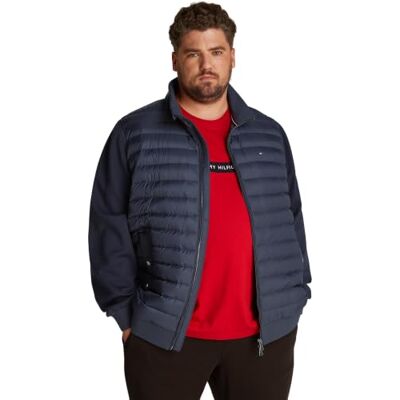 Tommy Hilfiger Men’s Mix Media Stand Collar Light Quilted Jacket, Blue (Desert Sky), 5XL Tommy Hilfiger Men’s Mix Media Stand Collar Light Quilted Jacket, Blue (Desert Sky), 5XL