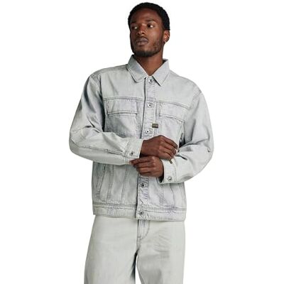 G-STAR Men's Oversized Denim Jacket, Blue (vintage akoya blue D24332-D536-G327), M G-STAR Men's Oversized Denim Jacket, Blue (vintage akoya blue D24332-D536-G327), M