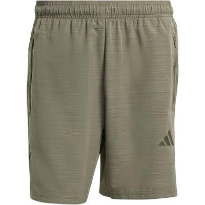 adidas Men's Workout Essentials Base Melange Woven Short Shorts, Olive strata Mel., XXL adidas Men's Workout Essentials Base Melange Woven Short Shorts, Olive strata Mel., XXL