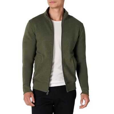 Amazon Essentials Men's Fleece Zip-Up Mock Neck Sweatshirt, Mid-weight, Regular Fit, Olive Heather, XL Amazon Essentials Men's Fleece Zip-Up Mock Neck Sweatshirt, Mid-weight, Regular Fit, Olive Heather, XL
