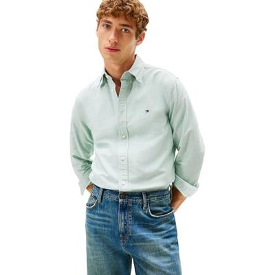 Tommy Hilfiger Long Sleeve Oxford Regular Fit, Men's Button Down Shirts, Also Available in Big and Tall, Nouveau Green, S Tommy Hilfiger Long Sleeve Oxford Regular Fit, Men's Button Down Shirts, Also Available in Big and Tall, Nouveau Green, S