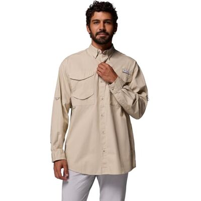 Columbia Men's Bonehead Long Sleeve Shirt, Fossil, Medium Columbia Men's Bonehead Long Sleeve Shirt, Fossil, Medium