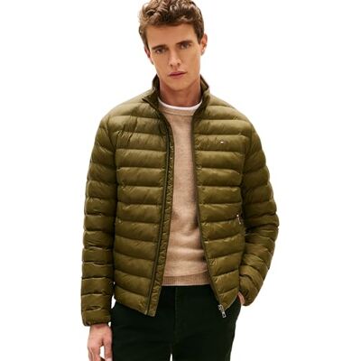Tommy Hilfiger Men’s Recycled Relaxed Fit Packaway Quilted Jacket, Green (Huntsman Green), XXL Tommy Hilfiger Men’s Recycled Relaxed Fit Packaway Quilted Jacket, Green (Huntsman Green), XXL