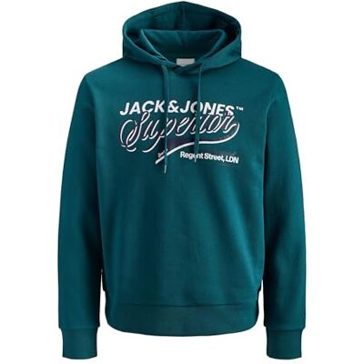 JACK & JONES Sweat Hood Jjelogo Hoodie 2 Col 25/26 Noos, Atlantic Deep, L for Men, Atlantic Deep, L JACK & JONES Sweat Hood Jjelogo Hoodie 2 Col 25/26 Noos, Atlantic Deep, L for Men, Atlantic Deep, L