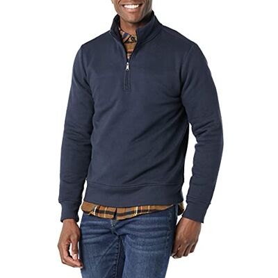 Amazon Essentials Men's Regular Fit Long-Sleeve Quarter-Zip Casual Smart Pullover Fleece Sweatshirt, Navy, XXL Amazon Essentials Men's Regular Fit Long-Sleeve Quarter-Zip Casual Smart Pullover Fleece Sweatshirt, Navy, XXL