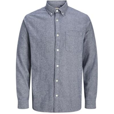 JACK & JONES Jprblubrook Twill Solid L/S Shirt Sn, Night Sky, XXL JACK & JONES Jprblubrook Twill Solid L/S Shirt Sn, Night Sky, XXL