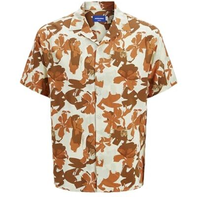 JACK & JONES Jorluke Varenna AOP Shirt SS, Buttercream, M JACK & JONES Jorluke Varenna AOP Shirt SS, Buttercream, M