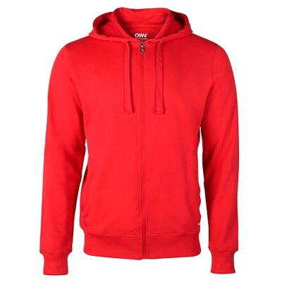 OWN Men's Hoodie with Zip, Red, XXL OWN Men's Hoodie with Zip, Red, XXL
