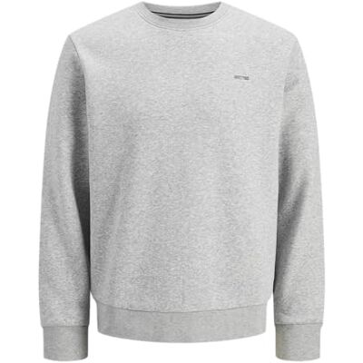 JACK & JONES Jprblunathan Sweat Crew Neck, Light Grey Mix, XS JACK & JONES Jprblunathan Sweat Crew Neck, Light Grey Mix, XS